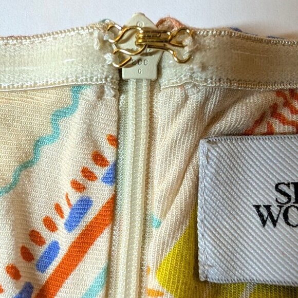 Seven Wonders Dress Fruit Maxi Whimsy Tropical Vacation Resort Beach Women Small - Picture 10 of 14